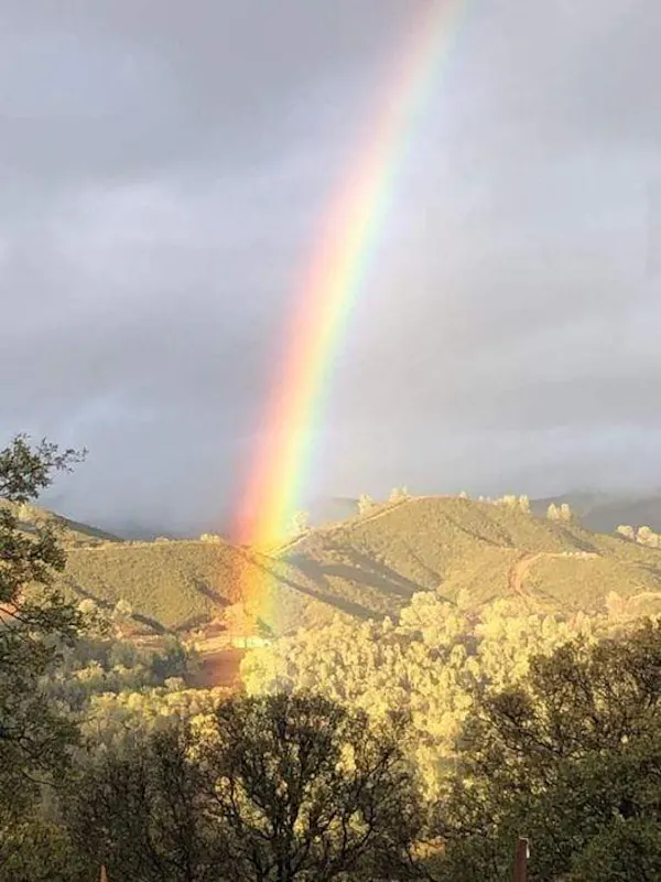 rainbow, sky, daytime, ecoregion, cloud, mountain