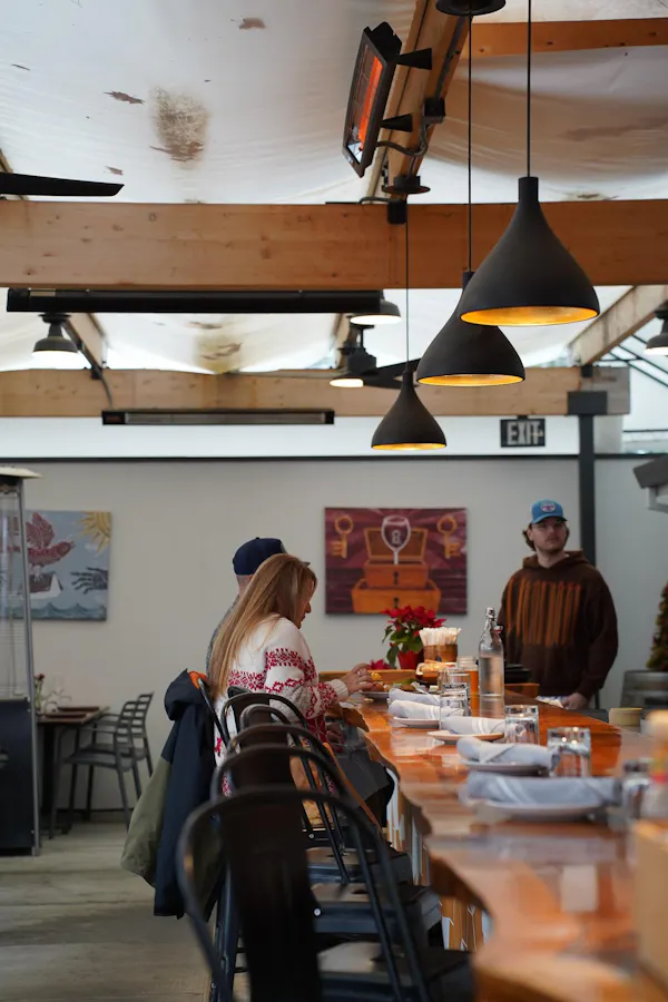 light fixture, ceiling, furniture, lighting, restaurant, room