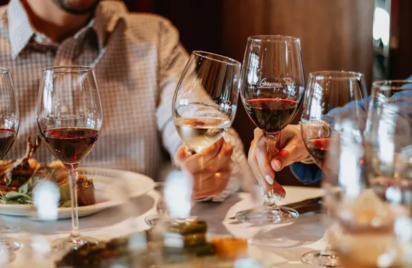 tableware, drinkware, stemware, food, wine glass, wine