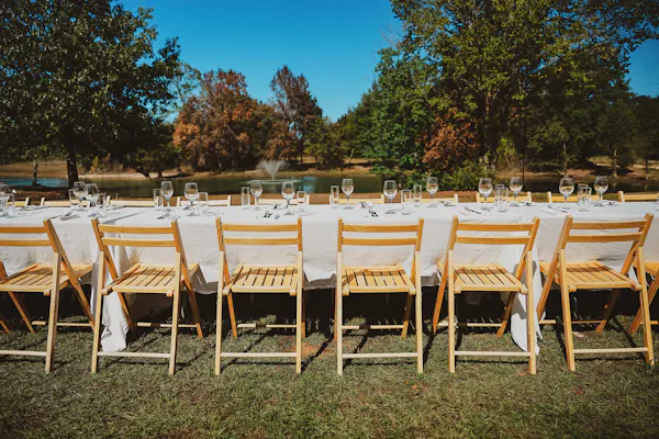 furniture, tablecloth, outdoor furniture, chair, folding chair, shade