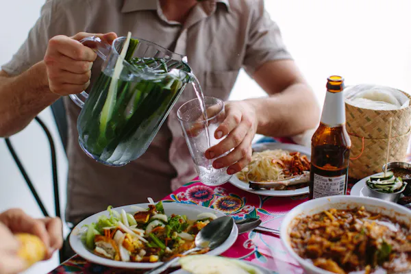 food, tableware, bottle, table, ingredient, recipe