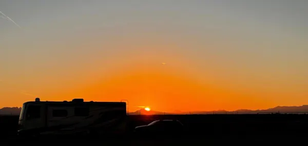 sky, horizon, sun, orange, sunset, afterglow