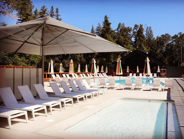 swimming pool, umbrella, outdoor furniture, sunlounger, leisure, resort