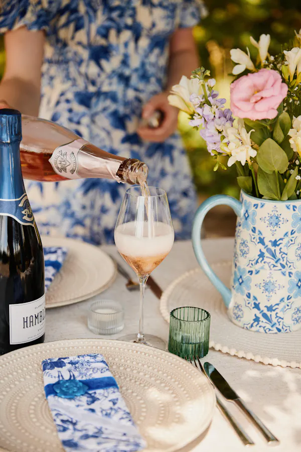 blue, tableware, drinkware, alcoholic drink, bottle, stemware