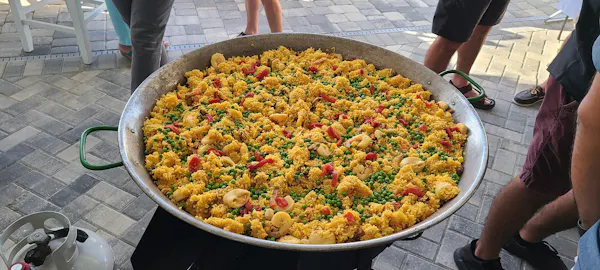 food, ingredient, paella, cookware and bakeware, recipe, mixture