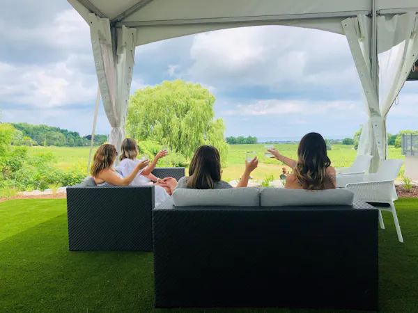 grass, canopy, leisure, furniture, shade, table