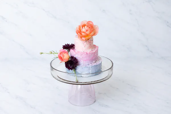 cake, dessert, petal, pink, food, ingredient