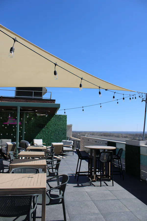 furniture, chair, outdoor table, outdoor furniture, restaurant, shade