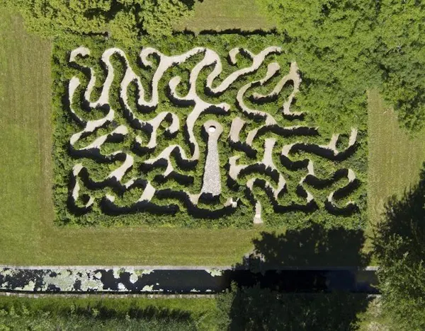 maze, labyrinth, environmental art, plantation, garden, hedge