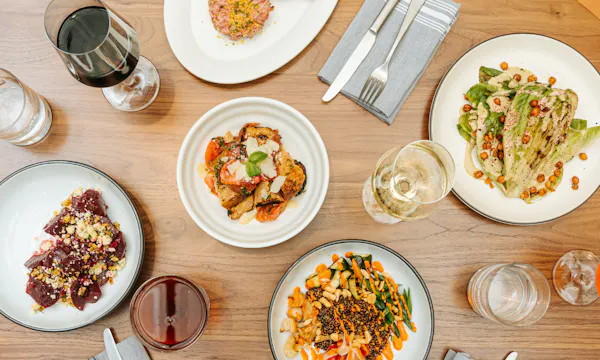 food, tableware, dishware, ingredient, table, plate