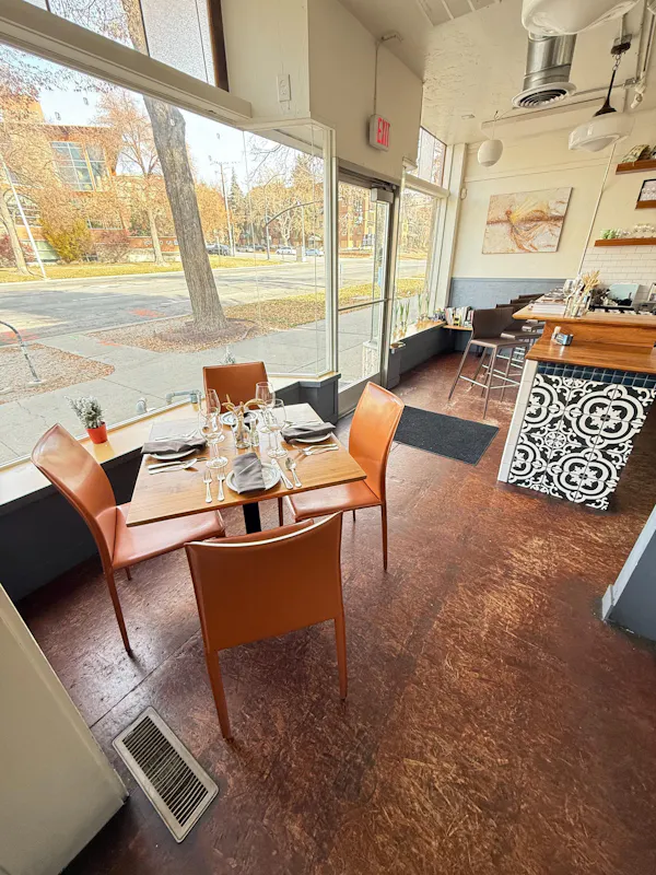 flooring, floor, chair, restaurant, wood stain, hardwood