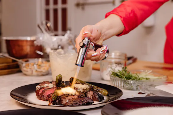 food, tableware, ingredient, cooking, kitchen utensil, meat