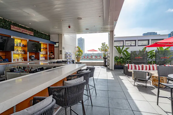 apartment, condominium, chair, high-rise building, restaurant, outdoor furniture