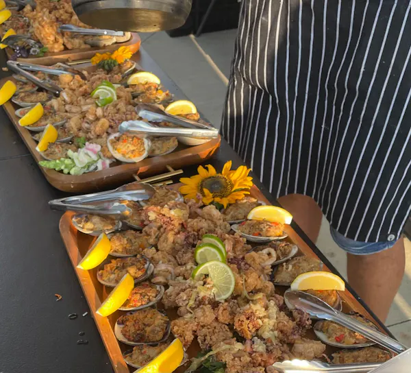 food, ingredient, tableware, seafood, buffet, produce