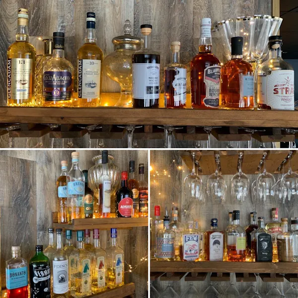 bottle, alcoholic drink, liquor, glass bottle, shelf, shelving