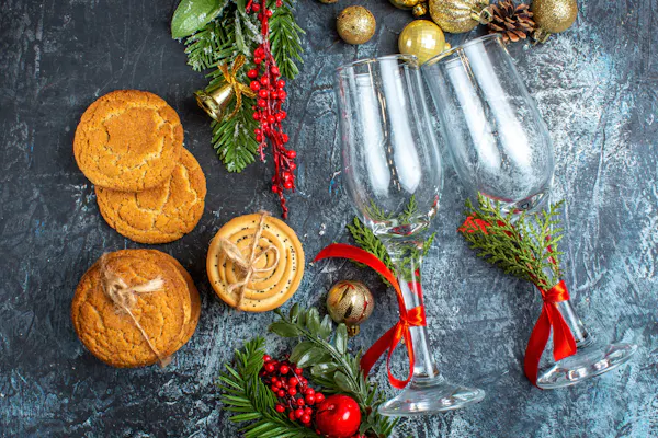 tableware, christmas day, food, holiday, cookies and crackers, christmas ornament