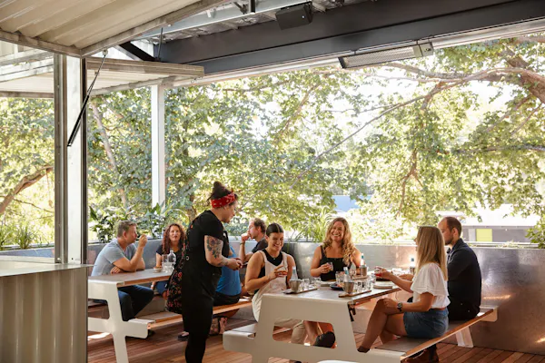 furniture, restaurant, leisure, outdoor furniture, shade, outdoor table