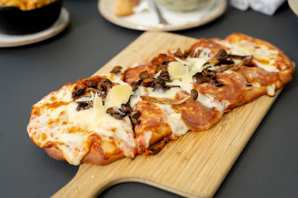 food, pizza, ingredient, fast food, tableware, cheese