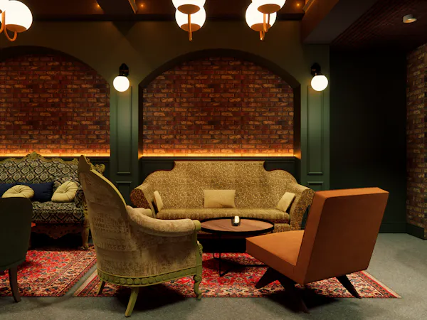 furniture, ceiling, couch, flooring, light fixture, chair