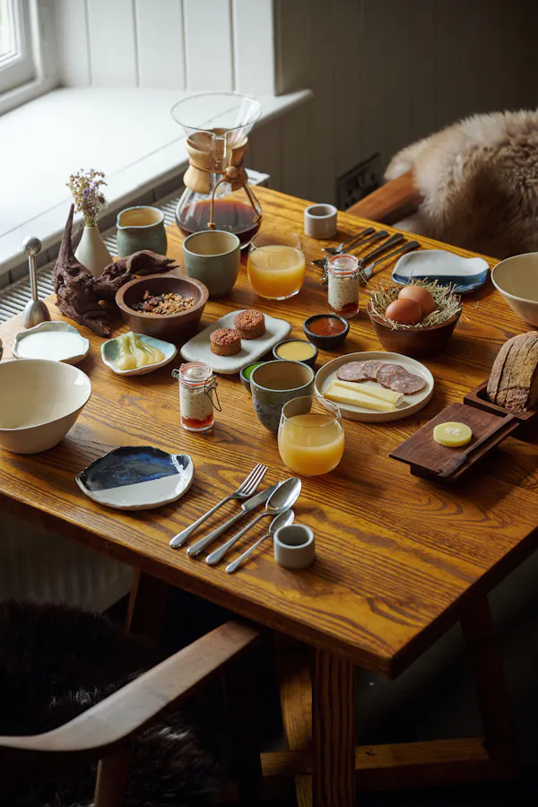 table, food, tableware, furniture, dishware, cup