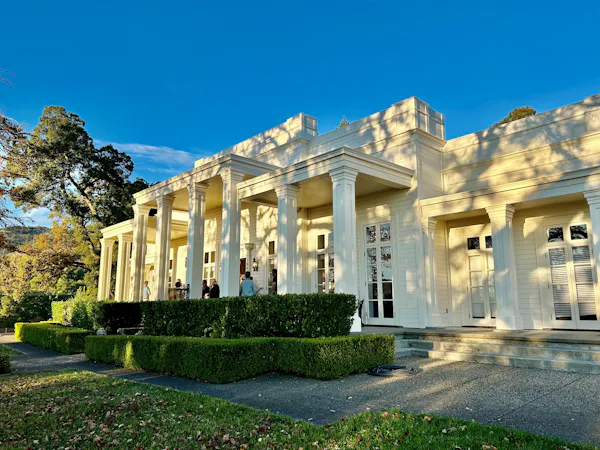 mansion, garden, estate, column, lawn, shade