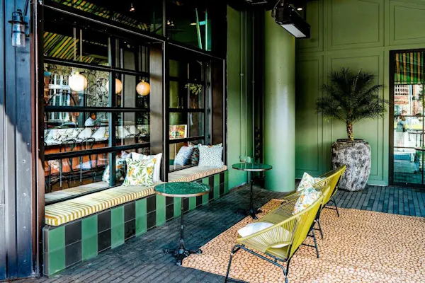 furniture, table, chair, restaurant, coffee table, couch