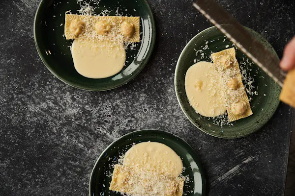 food, tableware, ingredient, serveware, kitchen utensil, cheese