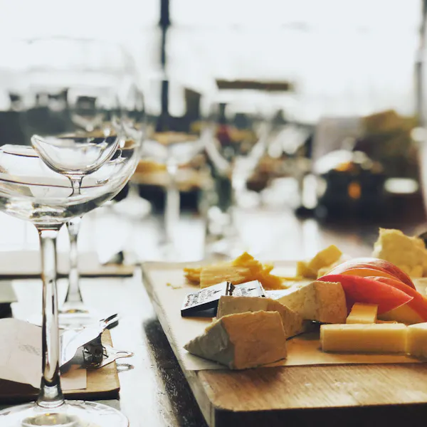 tableware, table, stemware, food, drinkware, sheep milk cheese
