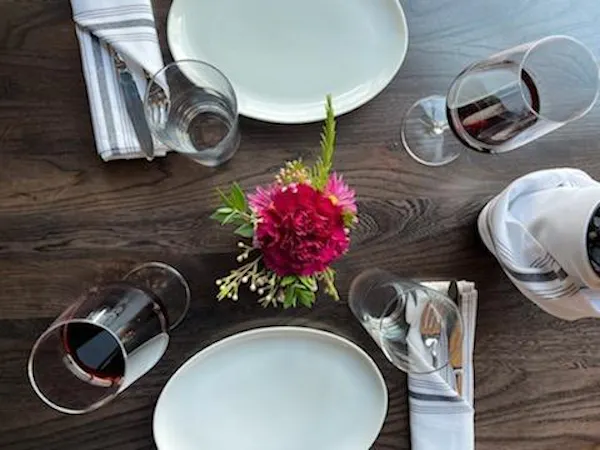 tableware, table, dishware, drinkware, furniture, flower