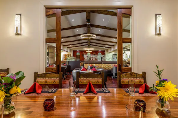 furniture, ceiling, table, lighting, restaurant, chair