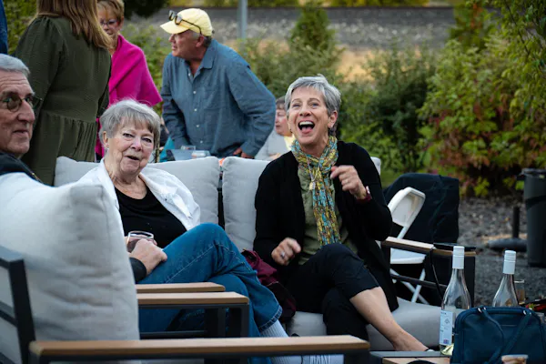people, sitting, trousers, leg, social group, smile
