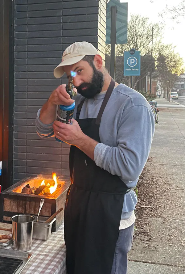 facial hair, beard, overall, apron, cooking, cook