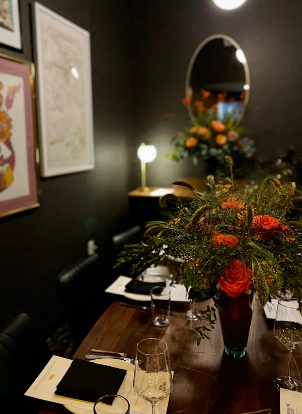 furniture, lighting, table, restaurant, room, flower arranging