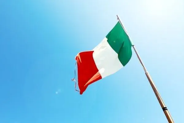 blue, photograph, red, flag, symbol, wind