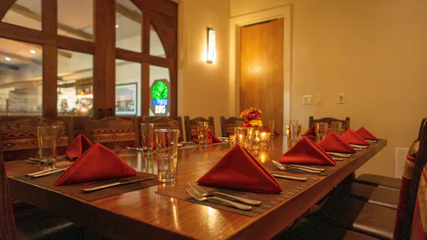 furniture, ceiling, lighting, table, chair, orange