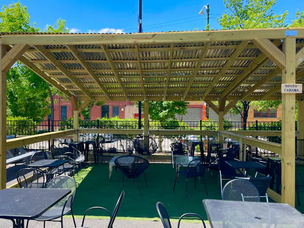 table, furniture, sky, chair, shade, outdoor table