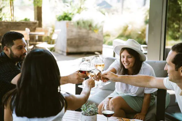 daytime, photograph, tableware, smile, table, fashion