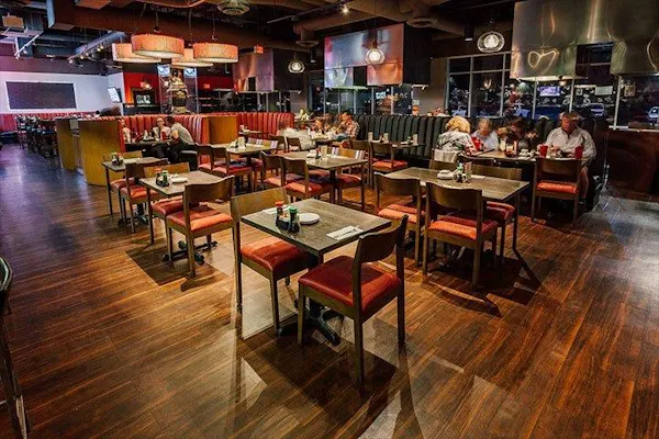 furniture, restaurant, chair, kitchen & dining room table, customer, bar