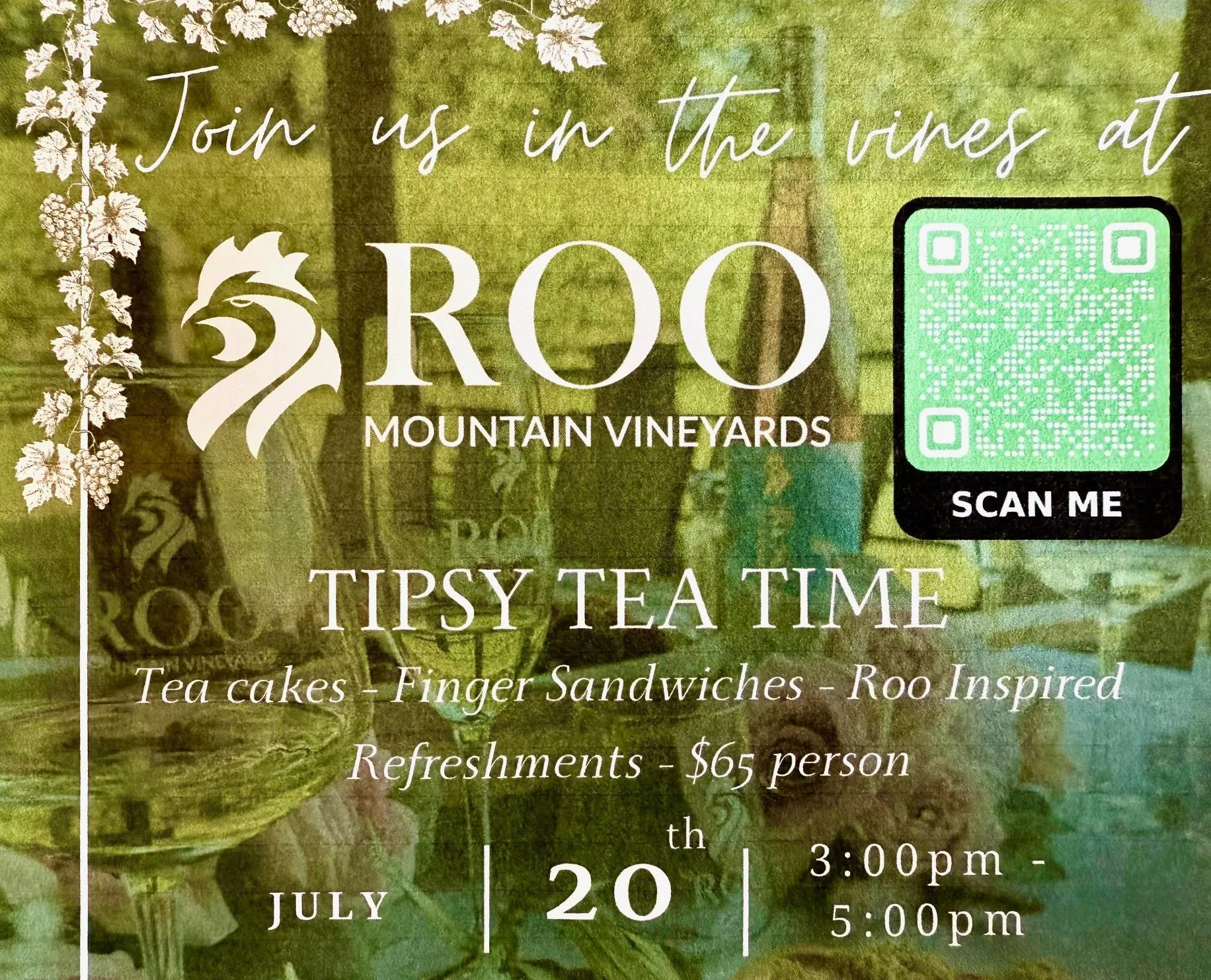 Tipsy Tea Time in the Vines! - Roo Mountain Vineyards - Ellijay, GA ...
