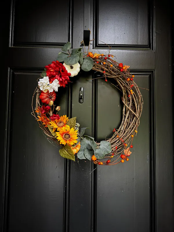 wreath, orange, floristry, flower arranging, creative arts, cut flowers
