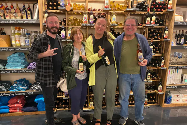 footwear, shoe, smile, shelf, customer, alcoholic beverage