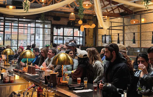 customer, ceiling, bar, restaurant, light fixture, food