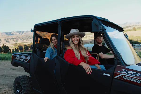 smile, sky, vehicle, motor vehicle, hood, car