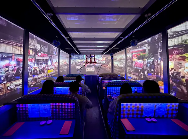 display device, tour bus service