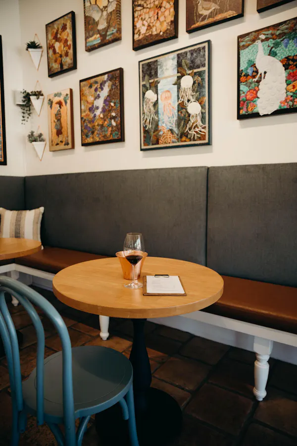 furniture, flooring, floor, picture frame, room, restaurant