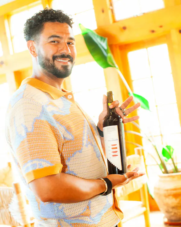 bottle, happiness, alcoholic drink, smile, facial hair, drinkware