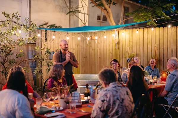 furniture, party, chair, crowd, restaurant, fun