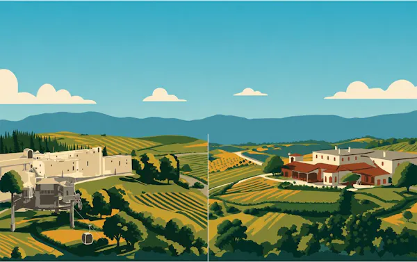 painting, valley, agriculture