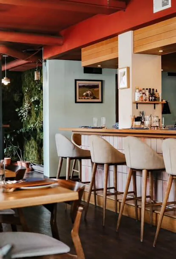 furniture, wood, table, flooring, restaurant, wood stain