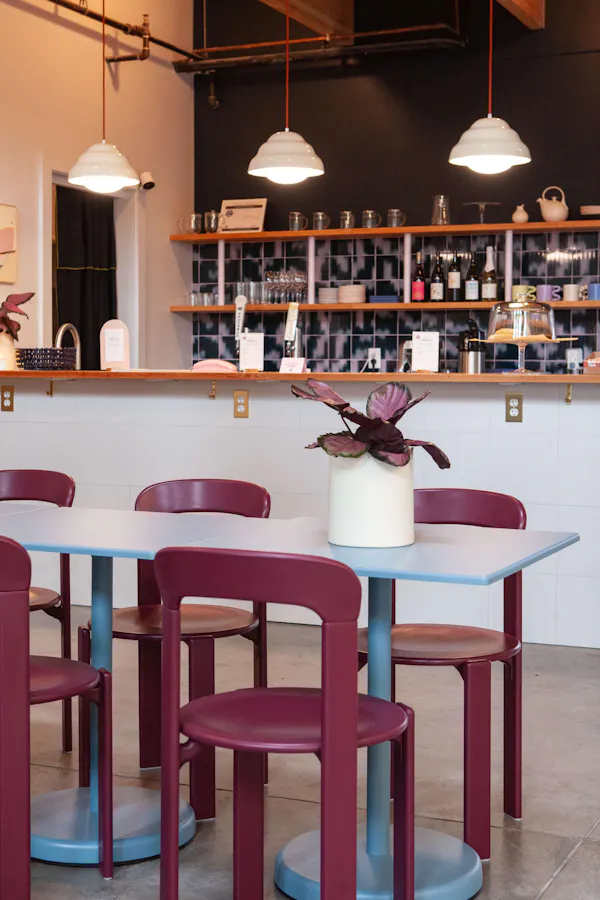 furniture, light fixture, lighting, ceiling, restaurant, chair